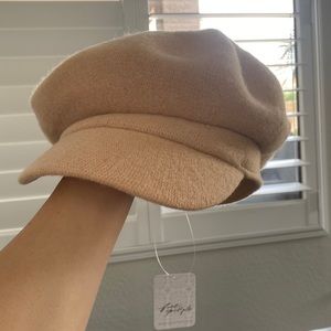 Phoebe Slouchy Lieutenant Cap from Free People, OS, Color: Taupe
